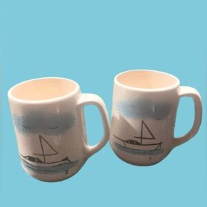 MCM Sailboat coffee mugs‎ from Great Salt Lake Utah